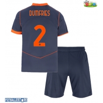Inter Milan Denzel Dumfries #2 Tredjedraktsett Barn 2025-26 Kortermet (+ Korte bukser)